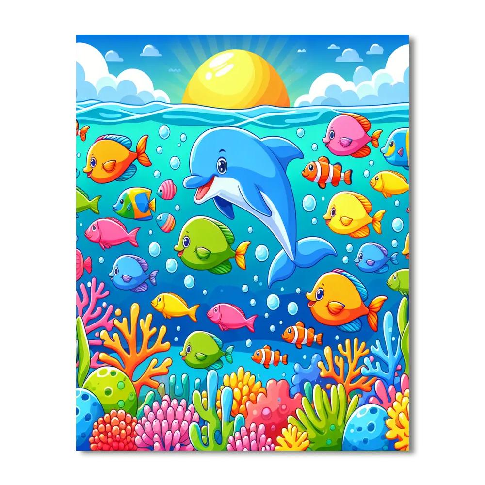 Underwater Fun Zone Number Painting