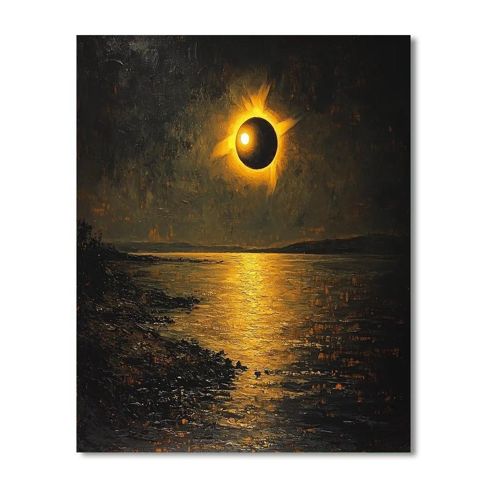 Edvard Munch Inspired Dreamy Solar Eclipse  Paint By Numbers
