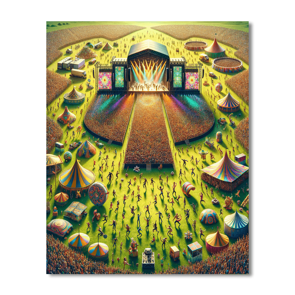 Glastonbury Festival - Uk Paint By Color