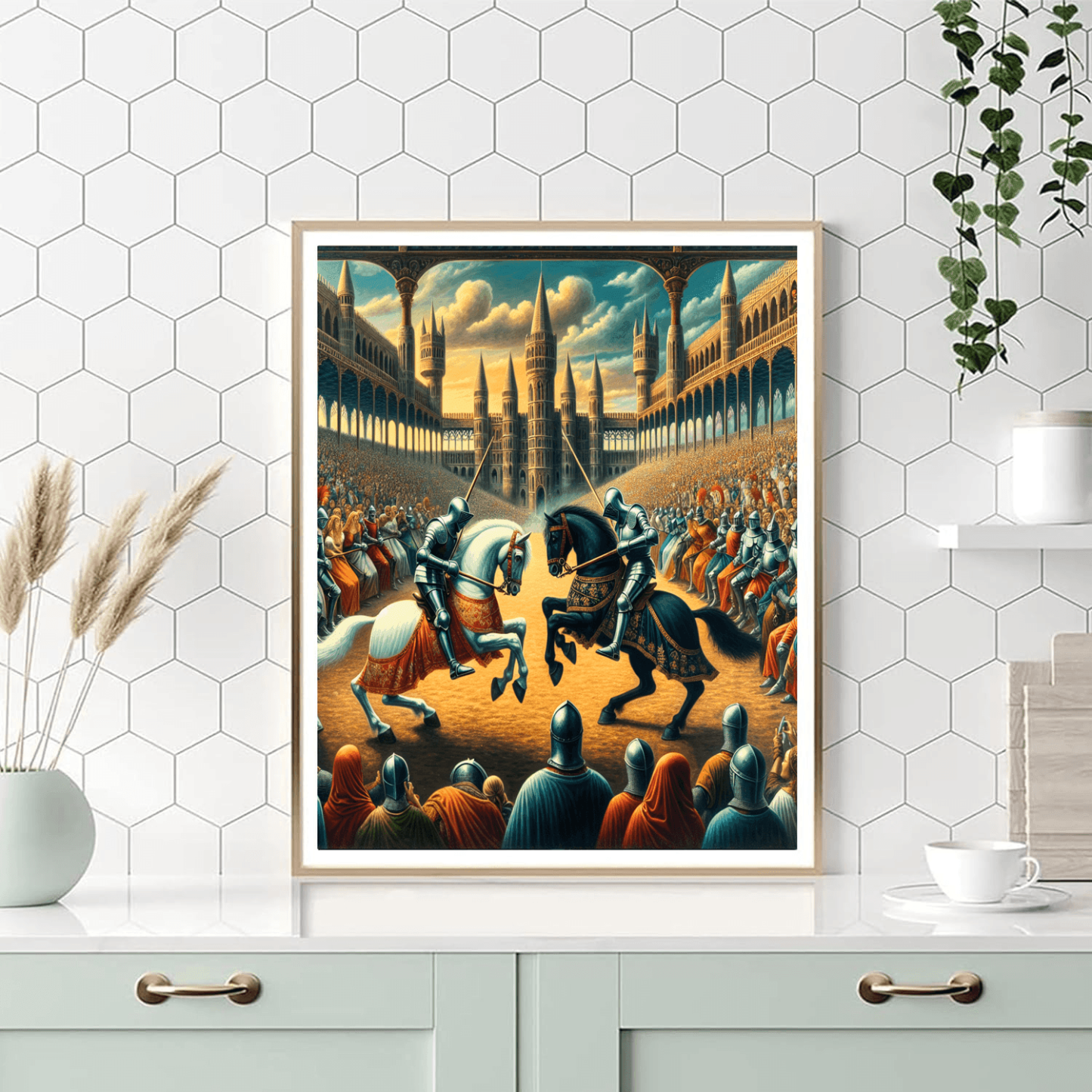 Fanciful Medieval Tournament Number Painting