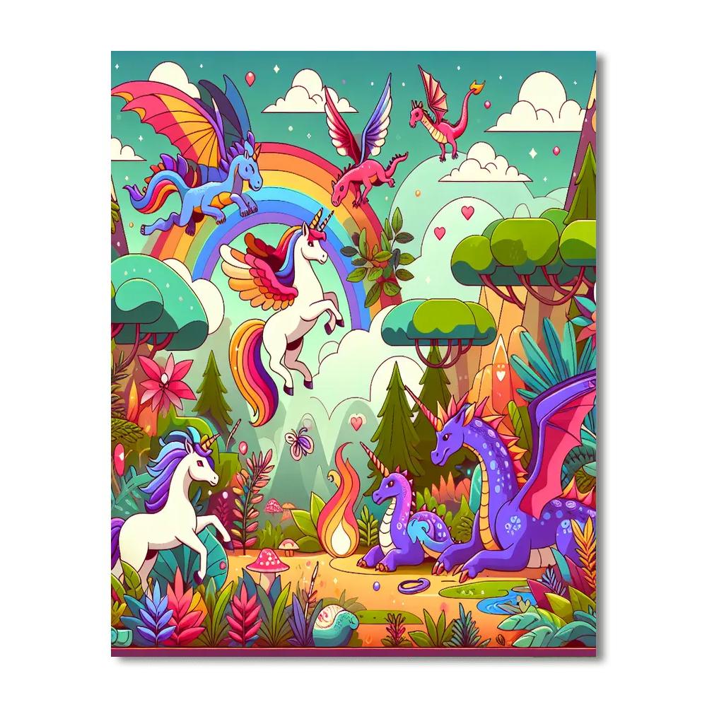 Mystical Creature Habitat Number Painting