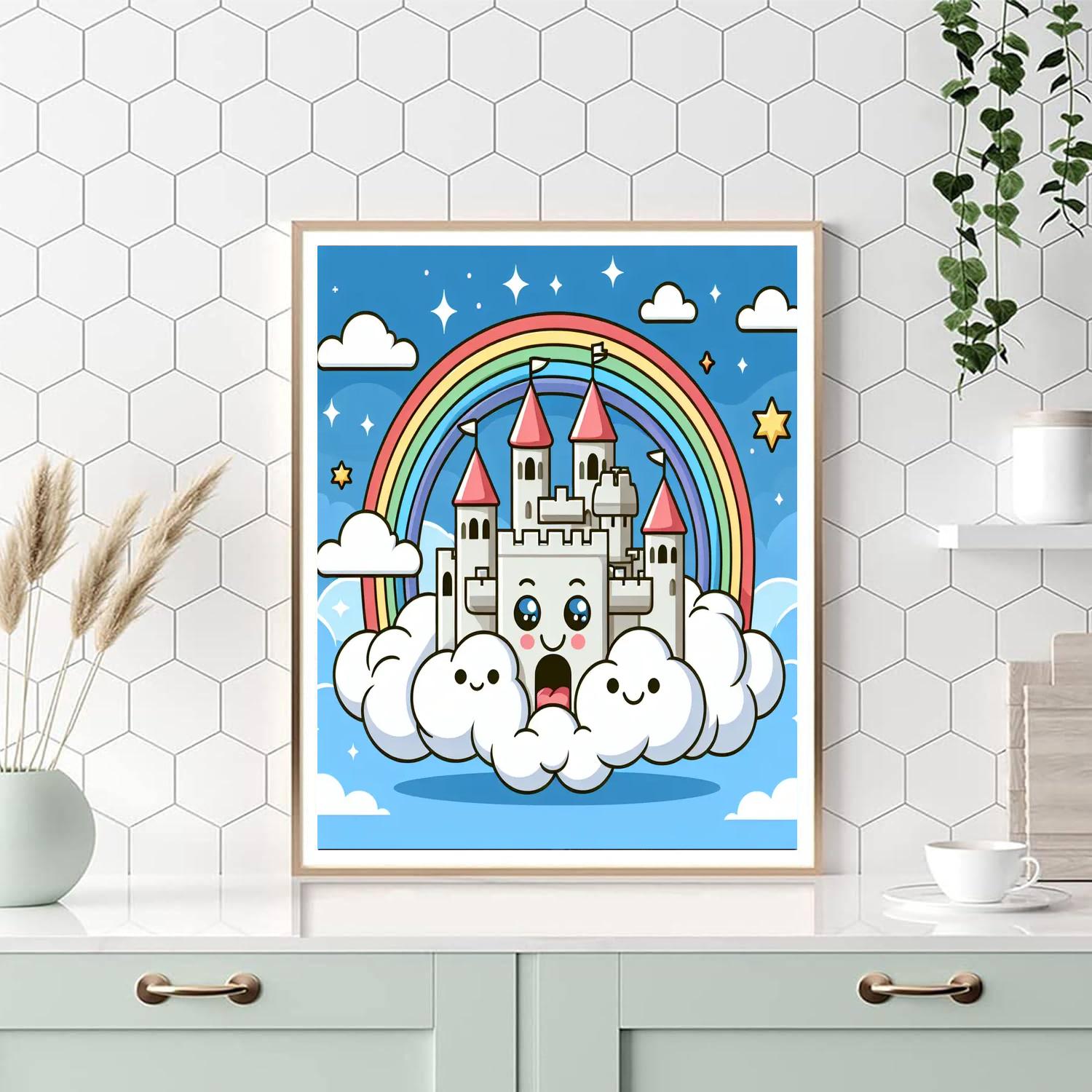 Fluffy Cloud Castle Paint By Color