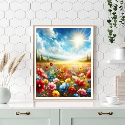 Sunshine And Flower Fields Paint By Numbers Kits