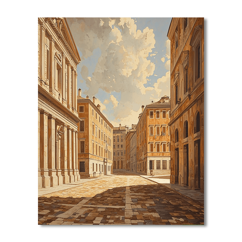 Piranesi Inspired Charming Old Town  Paint By Numbers Art