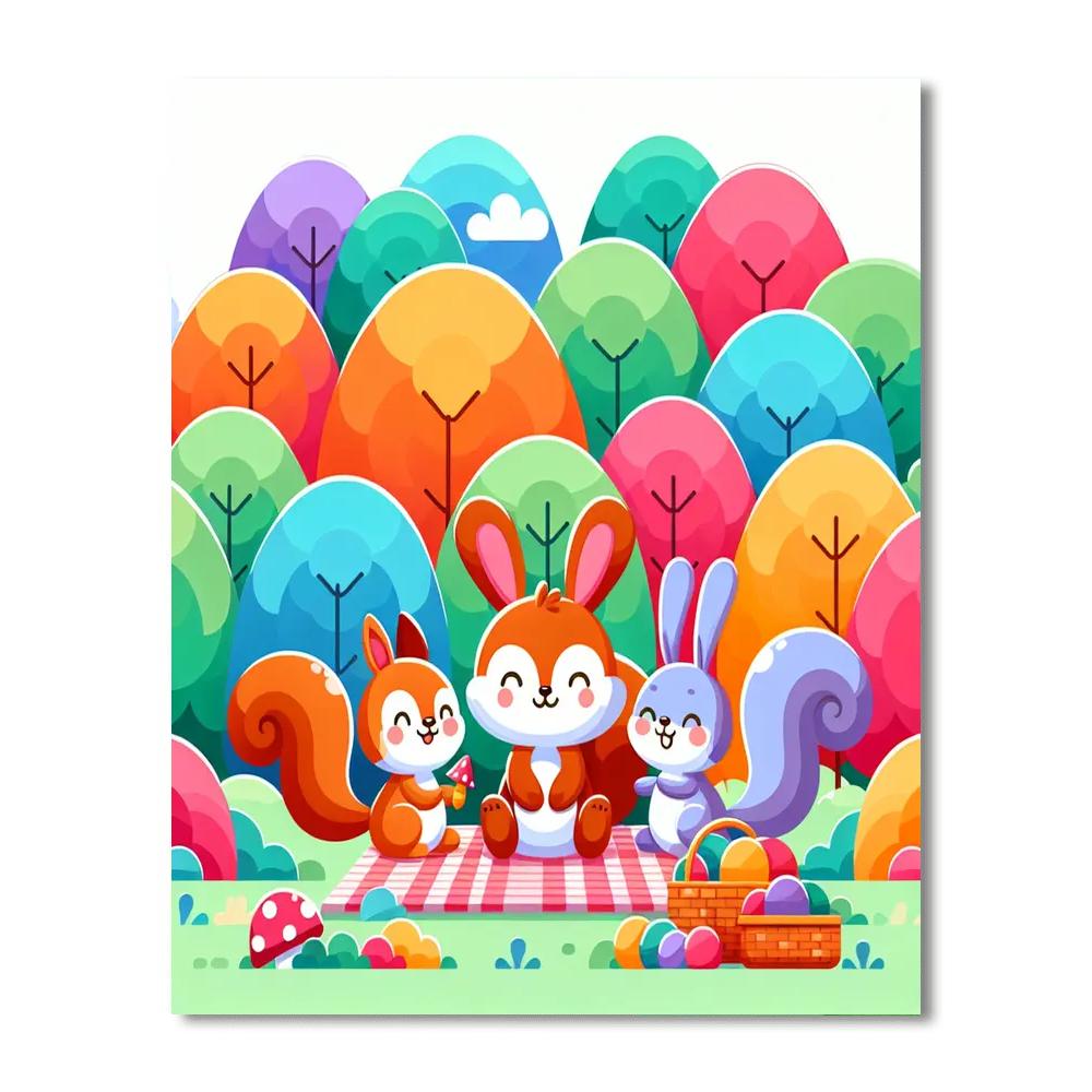 Forest Fantasy Picnic Paint By Numbers Kits