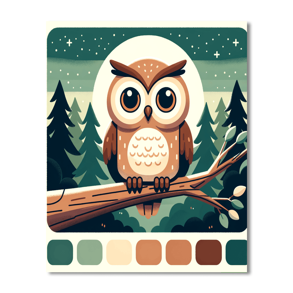 Wise Owl Adventure Painting By Numbers Kit