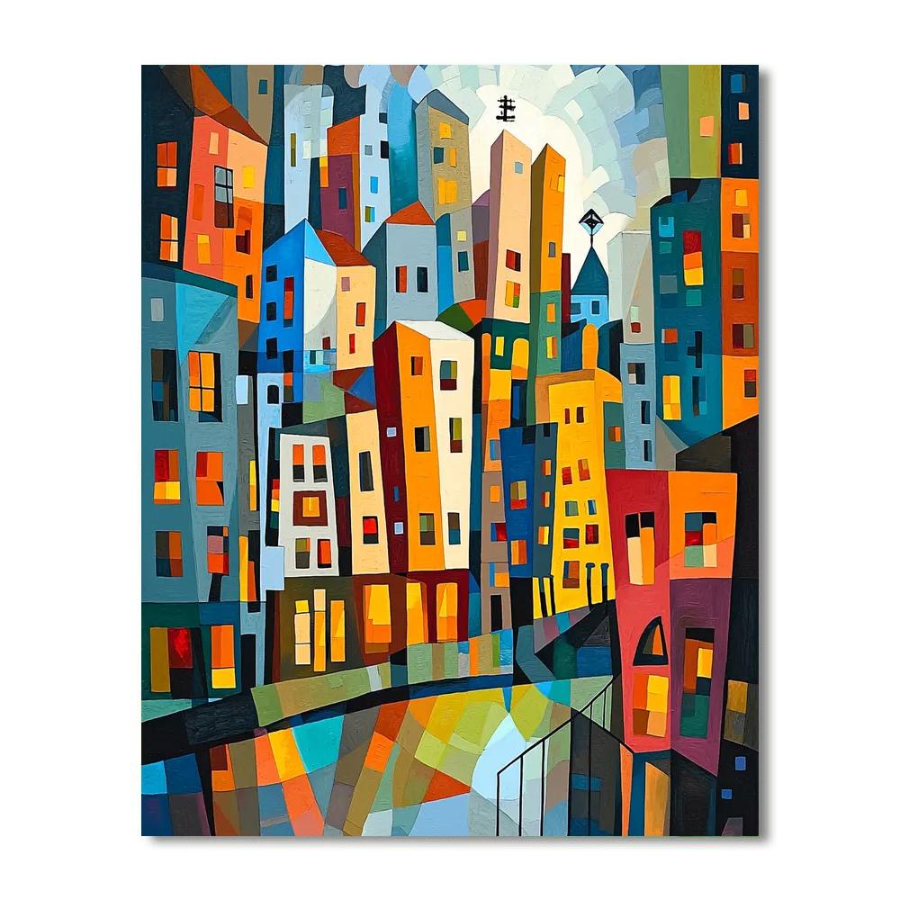 Pablo Picasso Inspired Cubist Urban Jungle  Paint By Numbers Kits