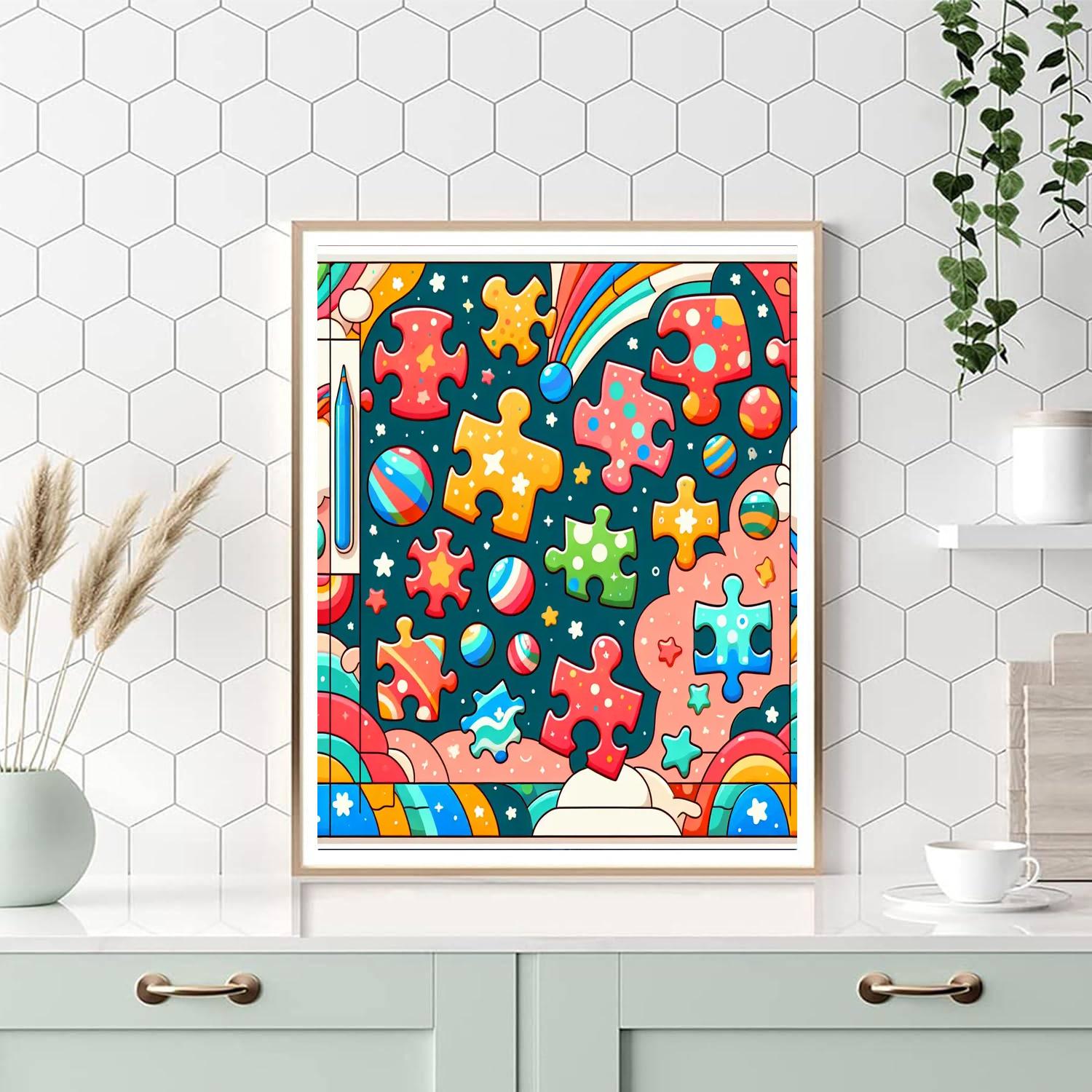 Jolly Jigsaw Puzzles Paint By Numbers Art