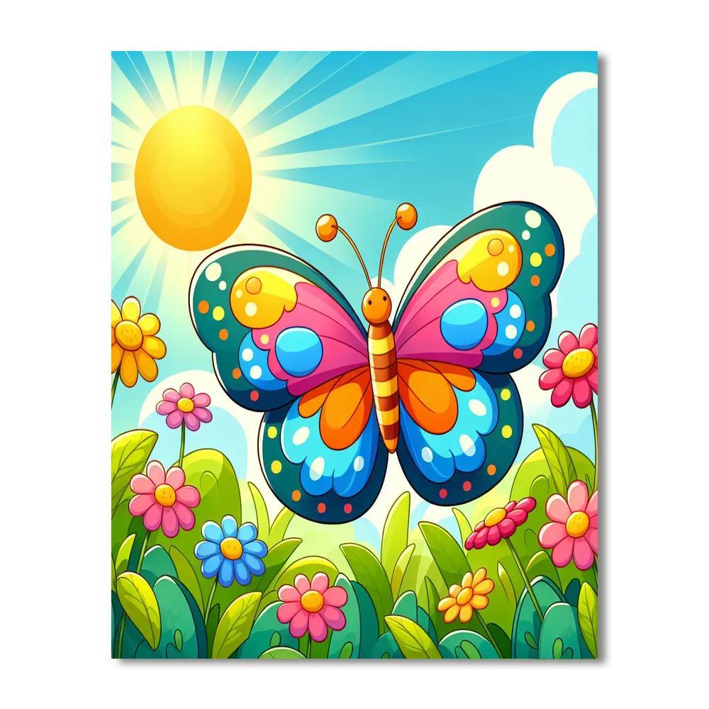 Radiant Butterfly Paint By Numbers Art