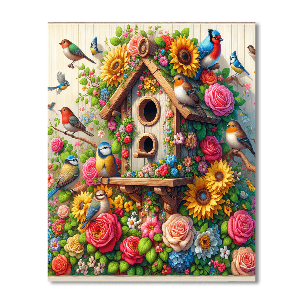 Charming Birdhouse Haven Paint By Color