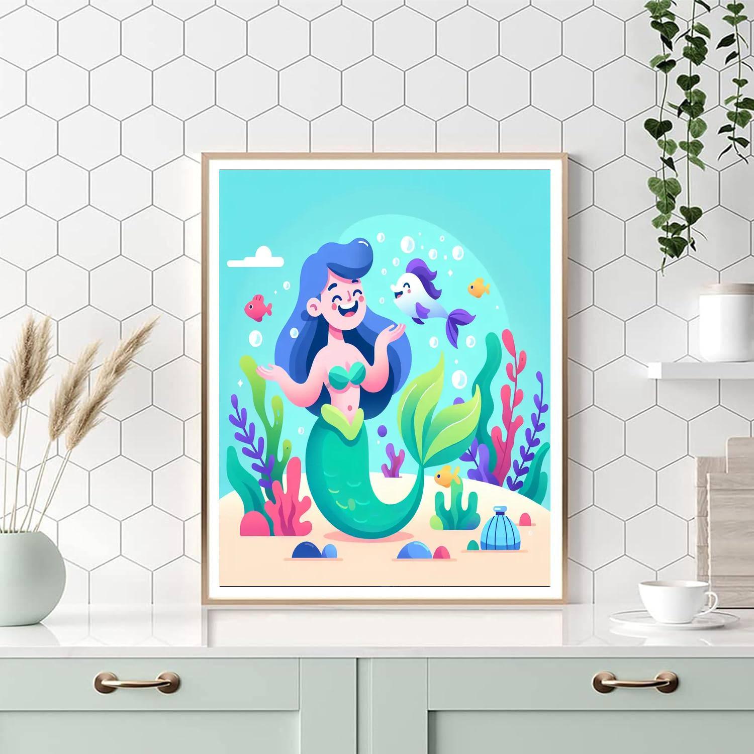 Merry Mermaid Lagoon Paint By Number
