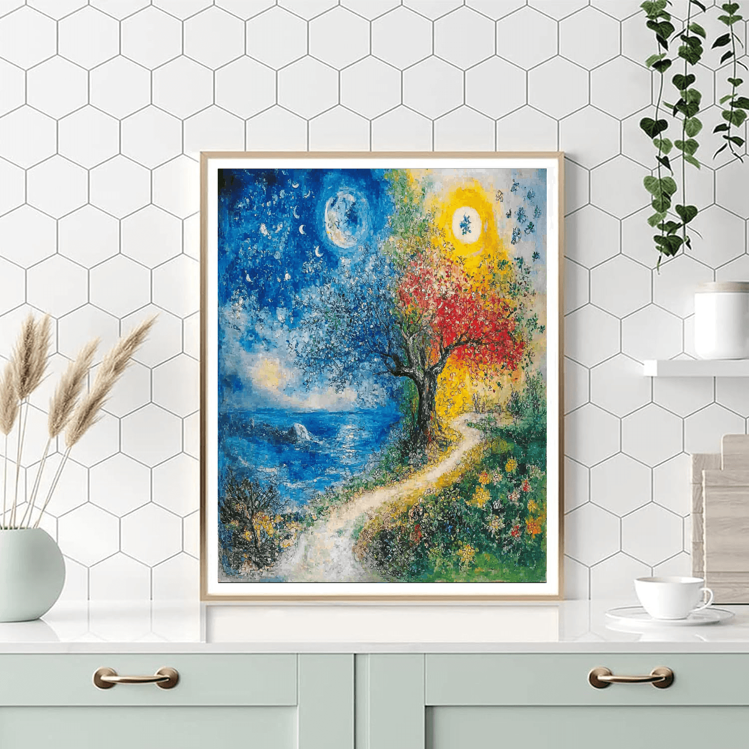 Marc Chagall Inspired Whimsical Seasonal Transition  Paint By Number