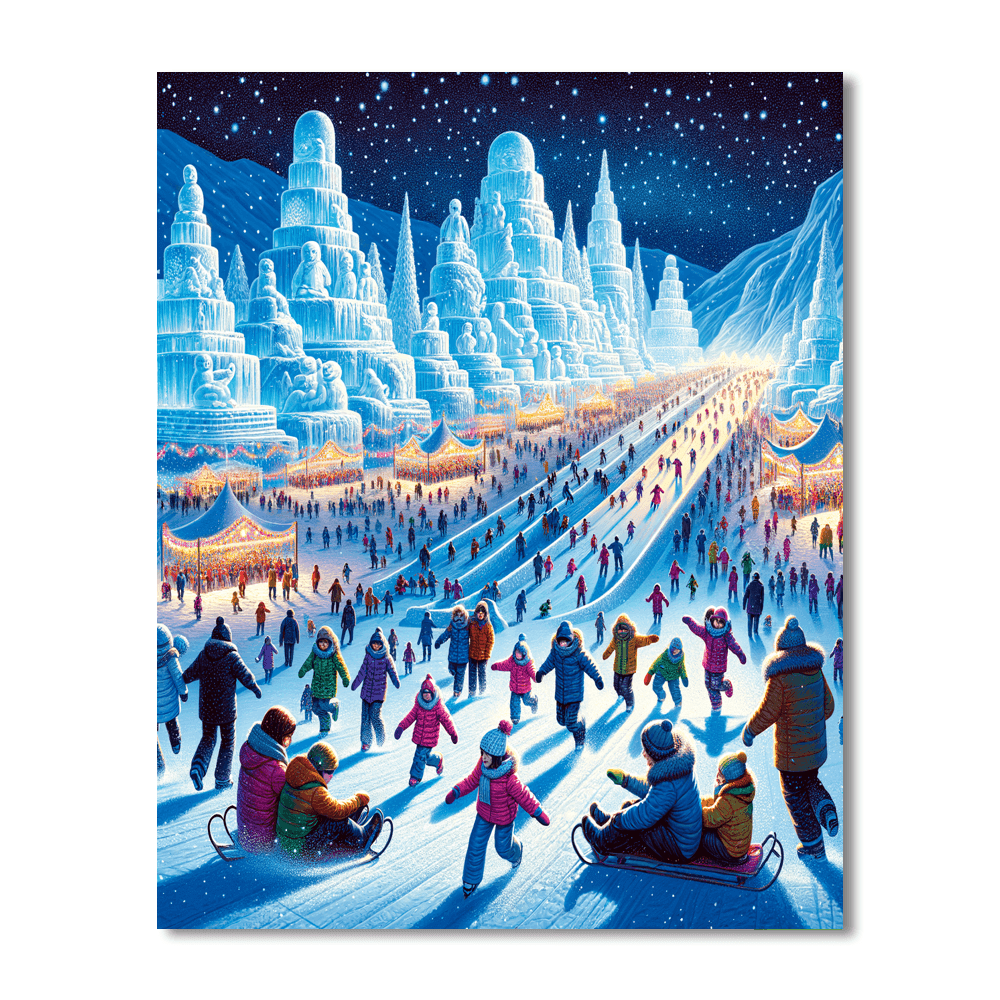 Hokkaido Snow Festival - Japan Painting By Numbers Kit
