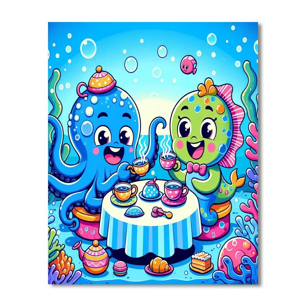 Underwater Tea Party Paint By Numbers Kits