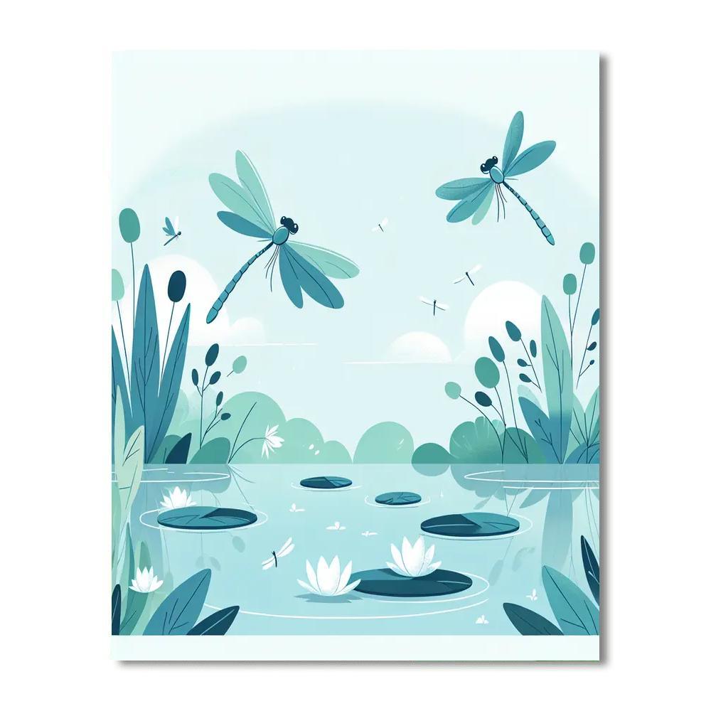 Dynamic Dragonflies Paint By Number