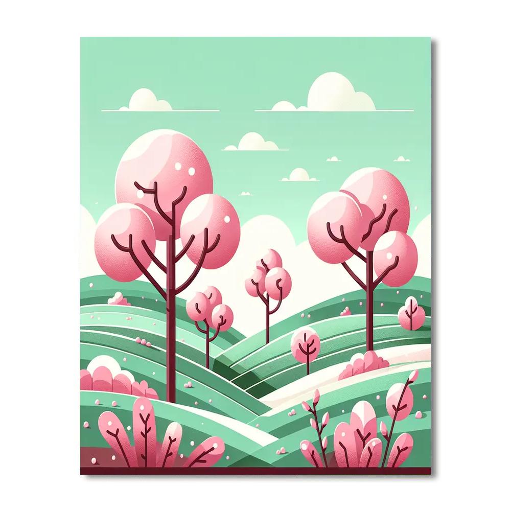 Cheery Cherry Orchard Painting By Numbers Kit