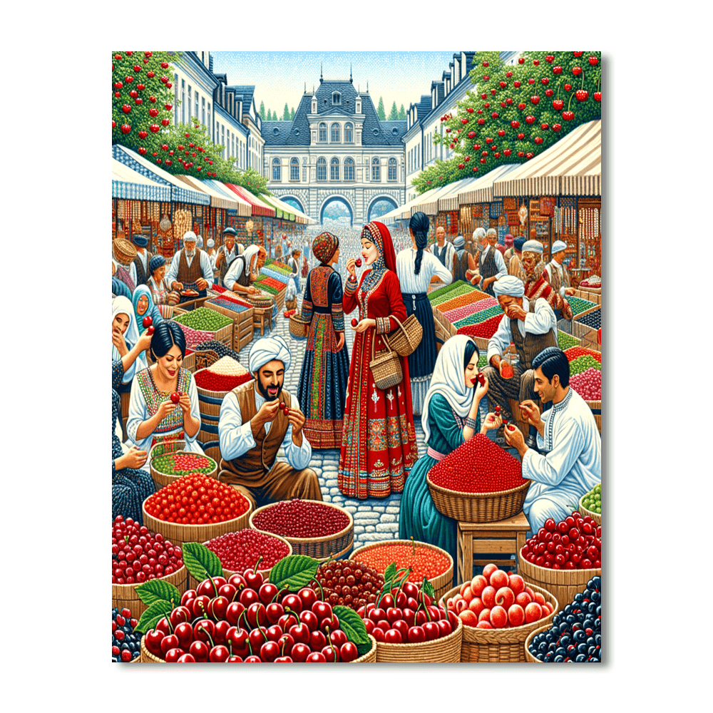 Alcobaça Cherry Festival - Alcobaça, Portugal Painting By Numbers Kit