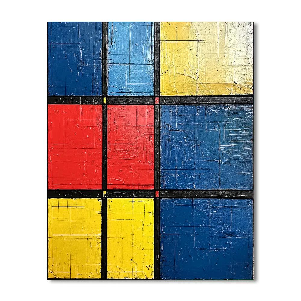 Piet Mondrian Inspired Dreams Of Geometry  Paint By Color