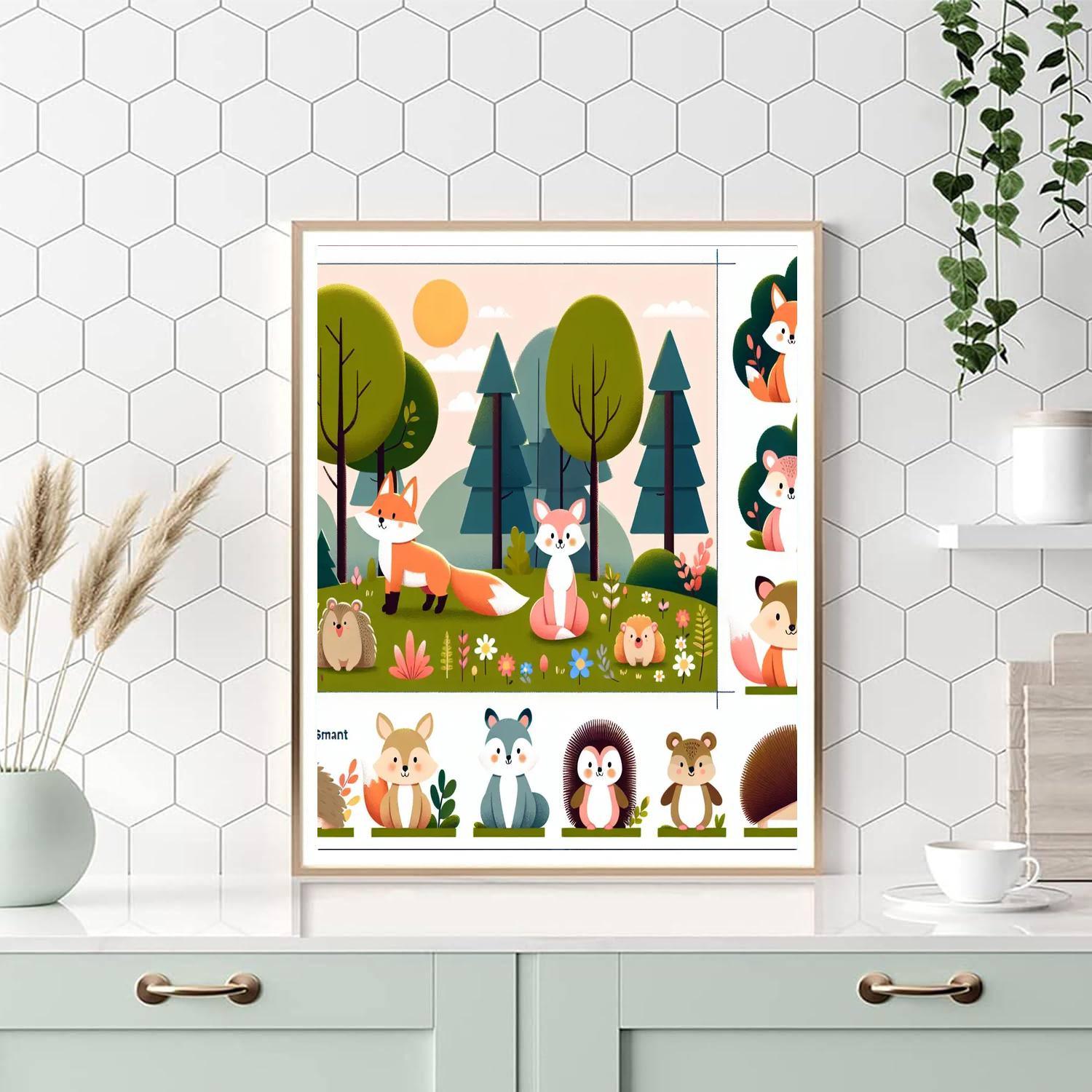 Friendly Forest Fables Paint By Numbers Art