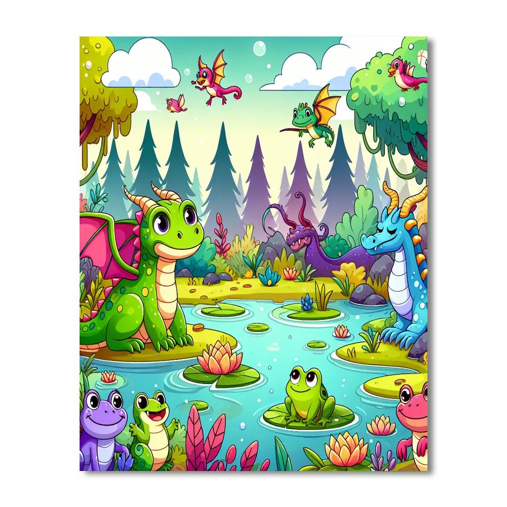 Mystical Swamp Paint By Numbers Art