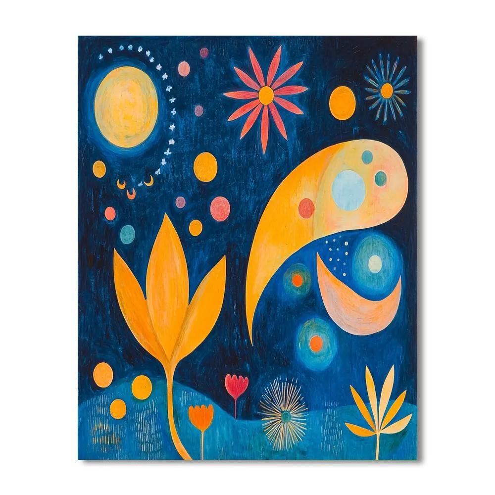 Joan Miró Inspired Surreal Radiance  Numbered Painting Kits