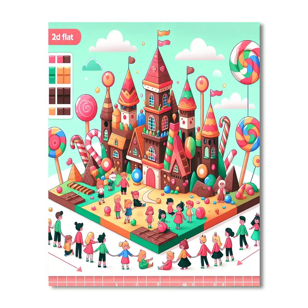 Candy Castle Capers Paint By Numbers Art