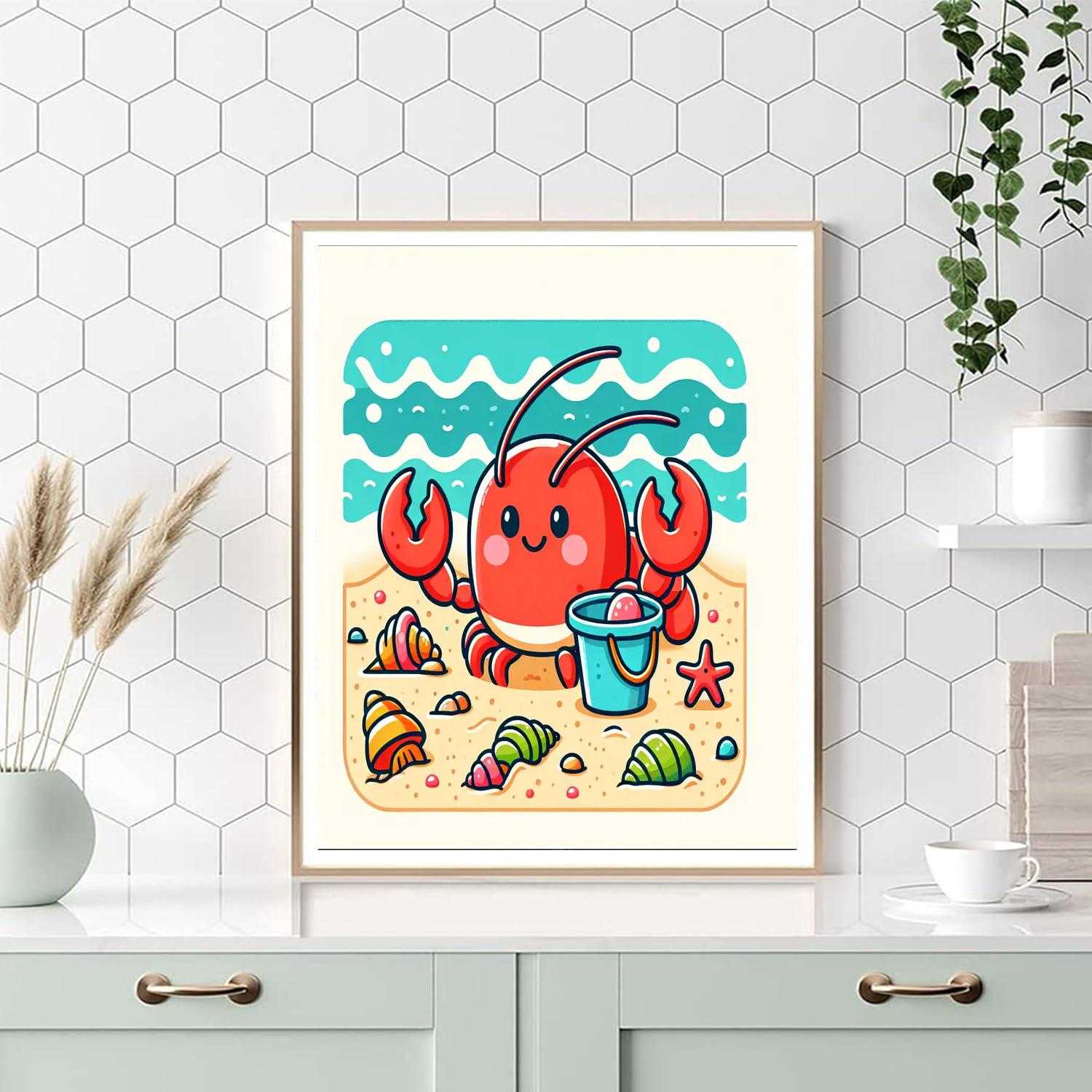 Beachcomber Lobster Number Painting