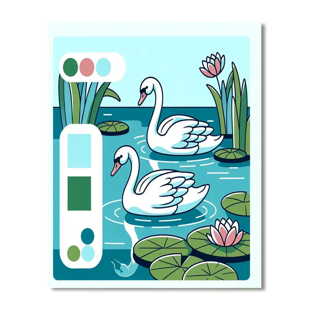 Swan Symphony Paint By Numbers Art