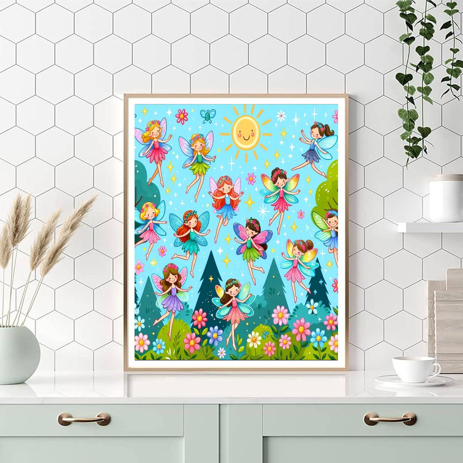 Charming Fairy Garden Adventure Paint By Numbers Art