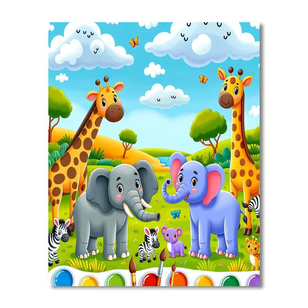 Fun Safari Number Painting