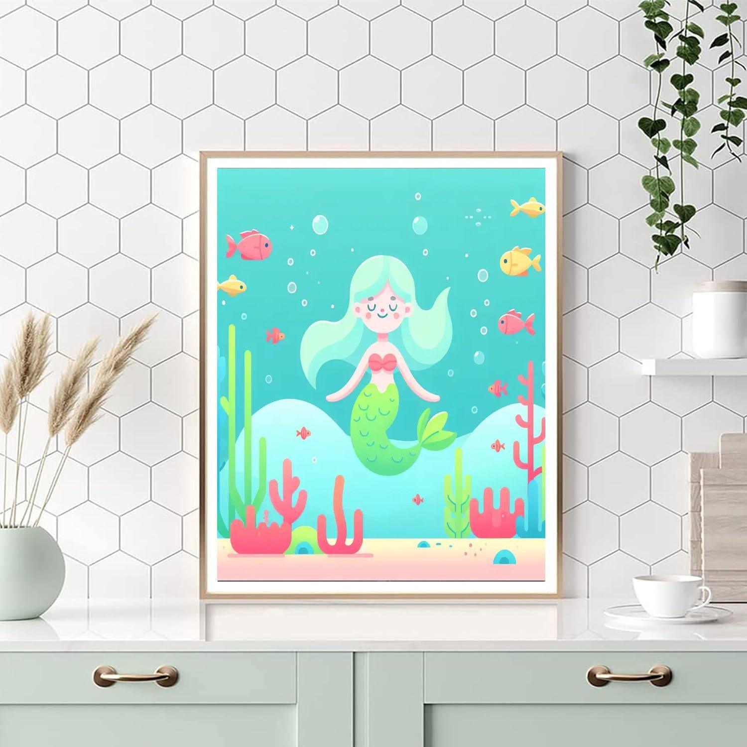 Secret Mermaid Lagoon Paint By Numbers Art