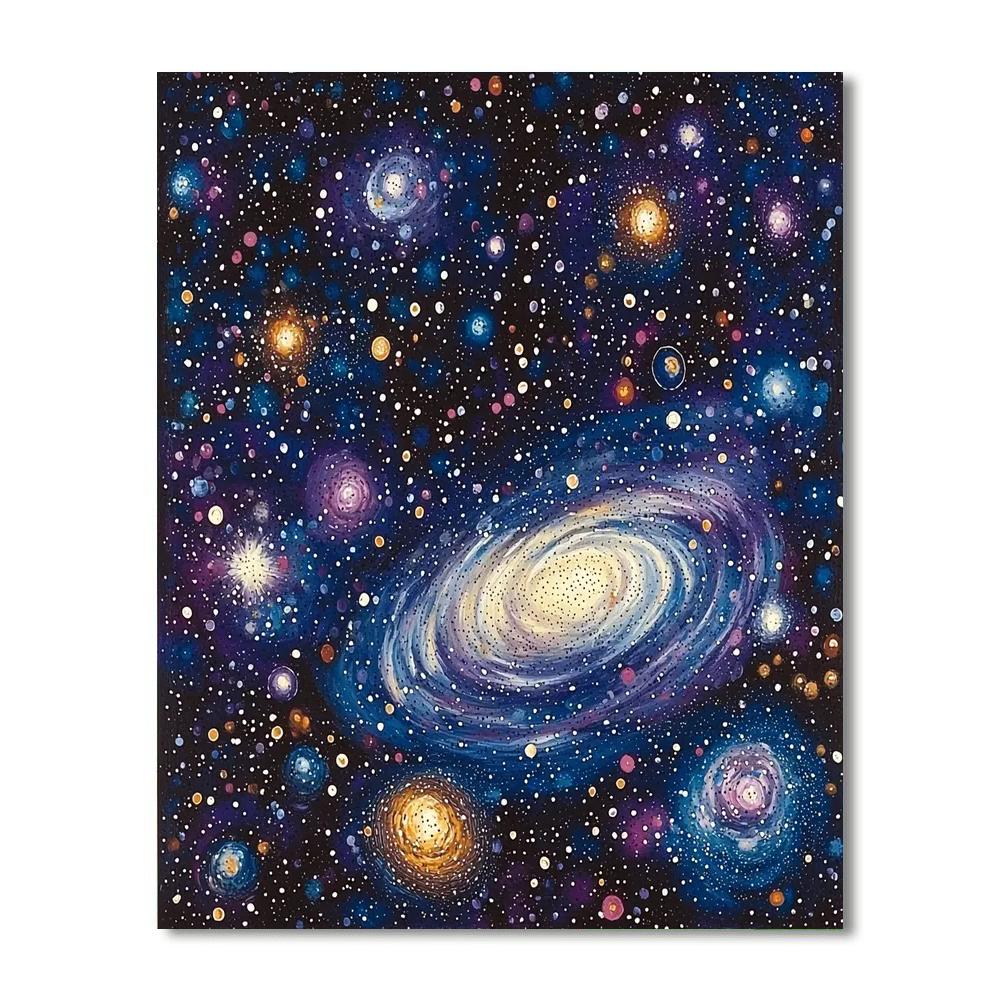 Georges Seurat Inspired Celestial Veil  Paint By Numbers Art