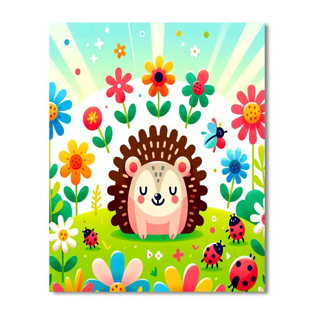 Garden Hedgehog Hideaway Painting By Numbers Kit