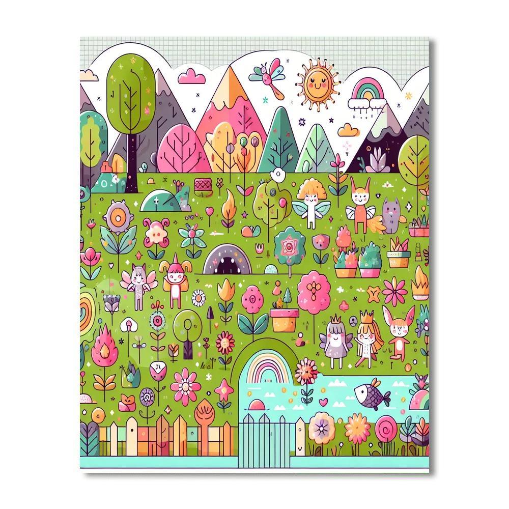 Friendly Fairy Land Adventure Numbered Painting Kits