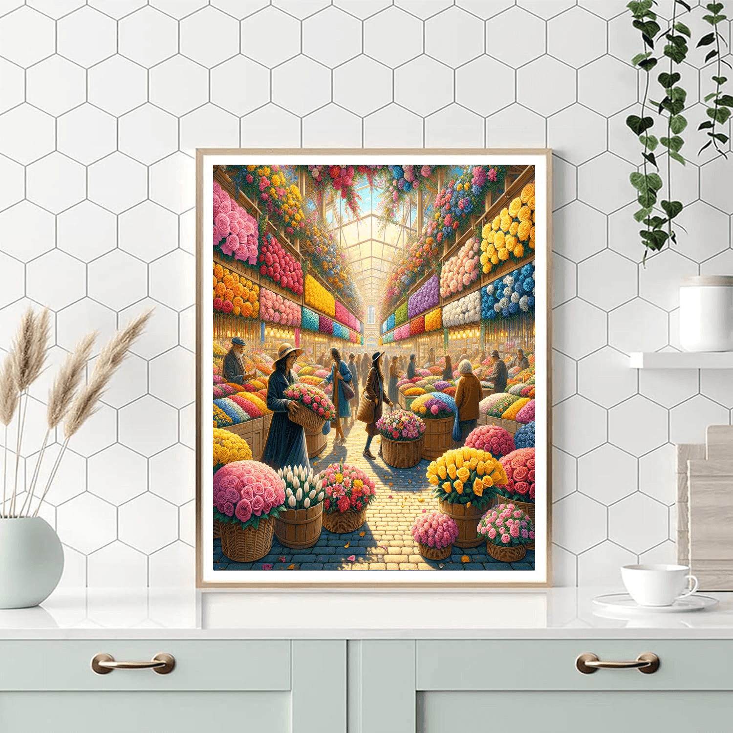 Charming Flower Market Paint By Number