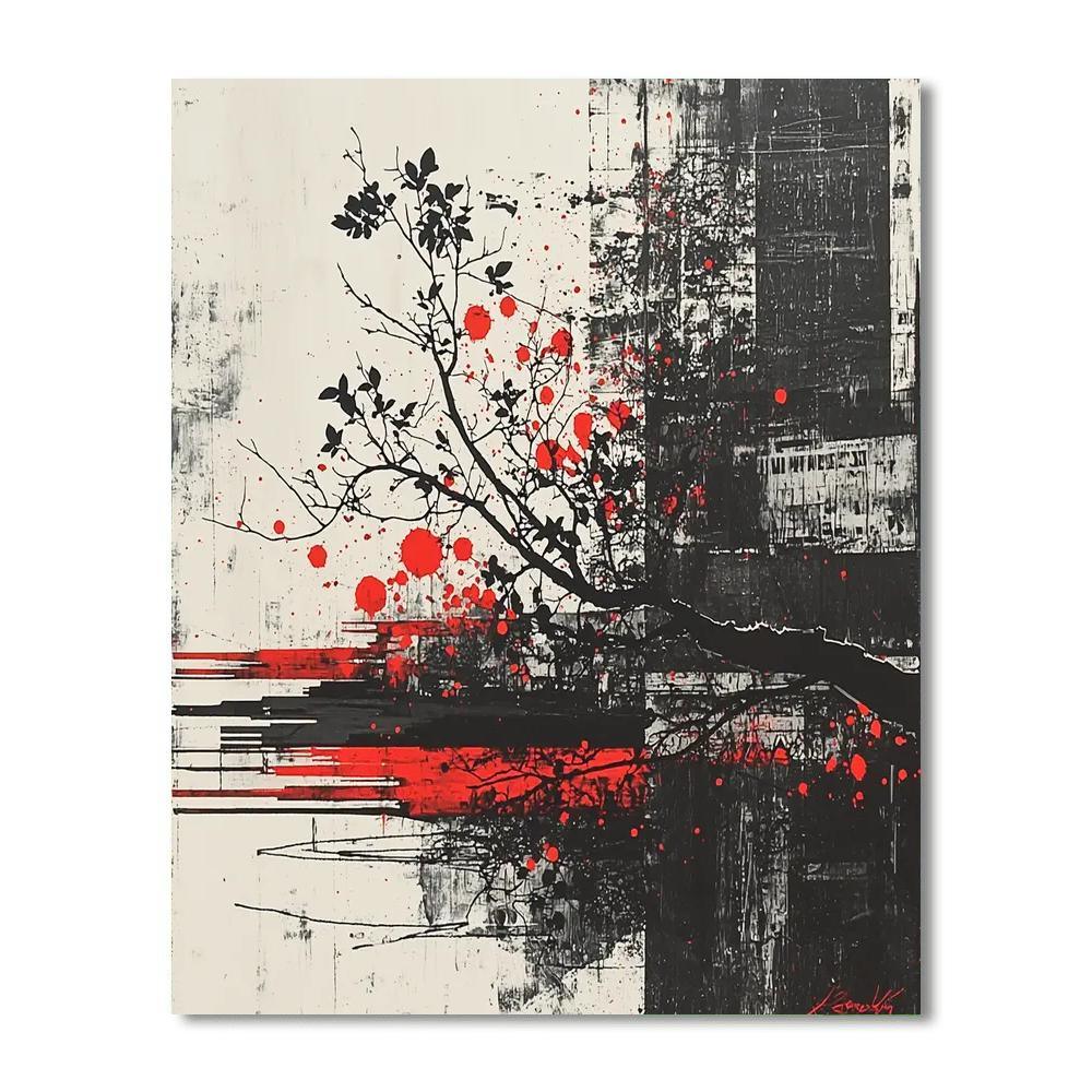 Banksy Inspired Nature's Resilience  Paint By Number