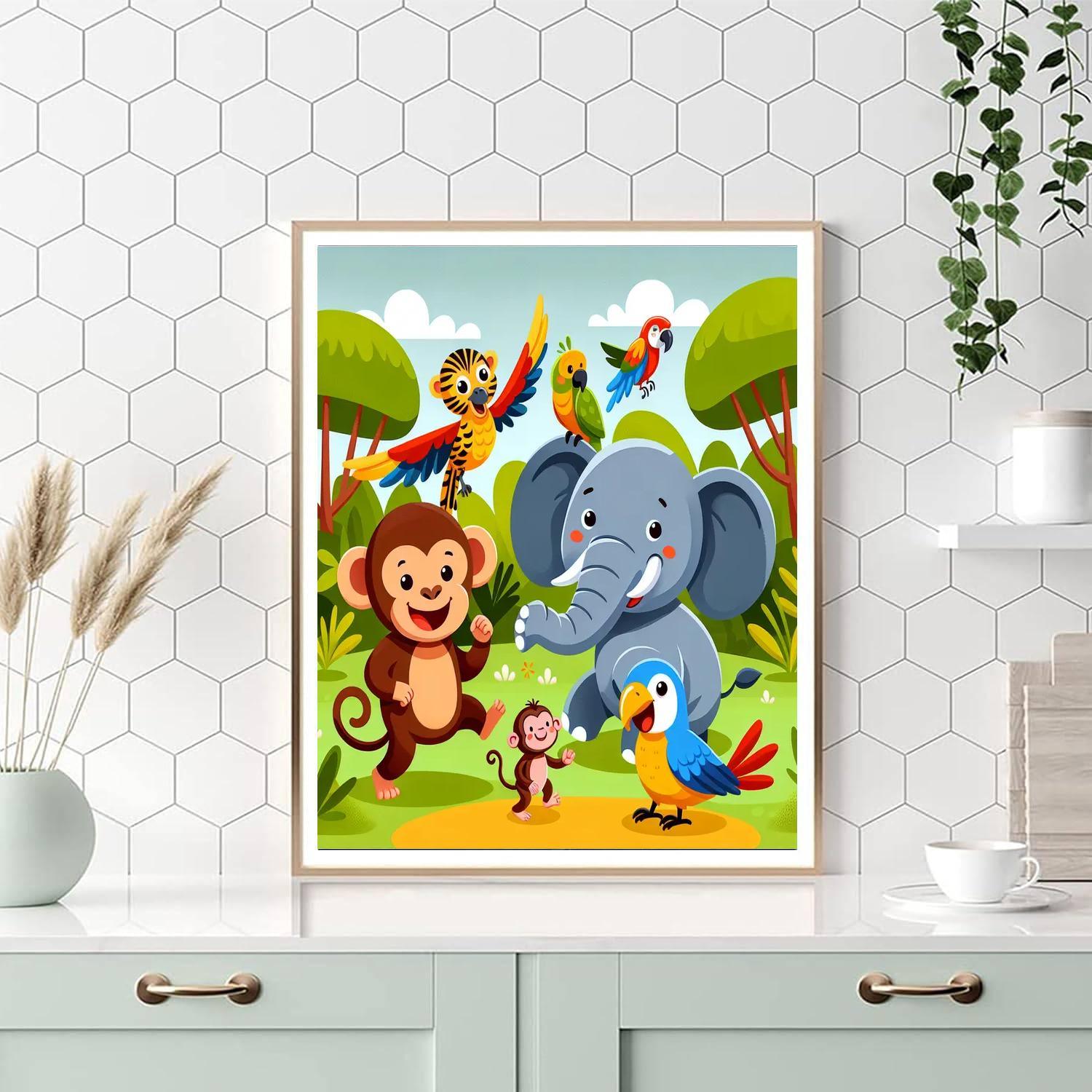 Imaginative Jungle Friends DIY Paint By Numbers