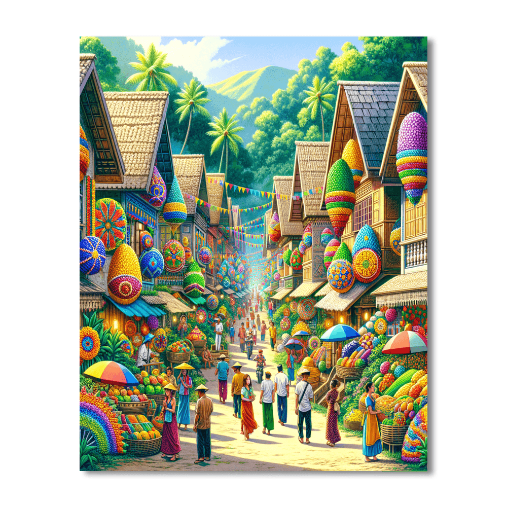 Pahiyas Festival - Philippines Painting By Numbers Kit