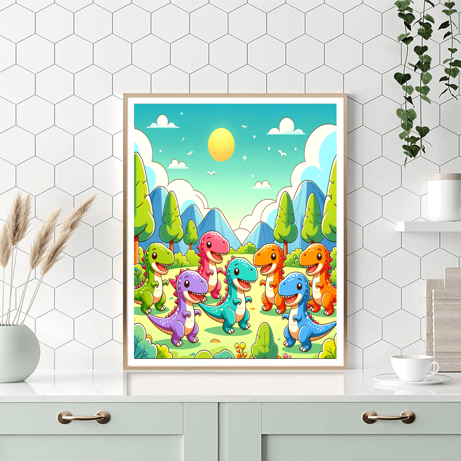 Doodle Dinosaur Adventure Numbered Painting Kits