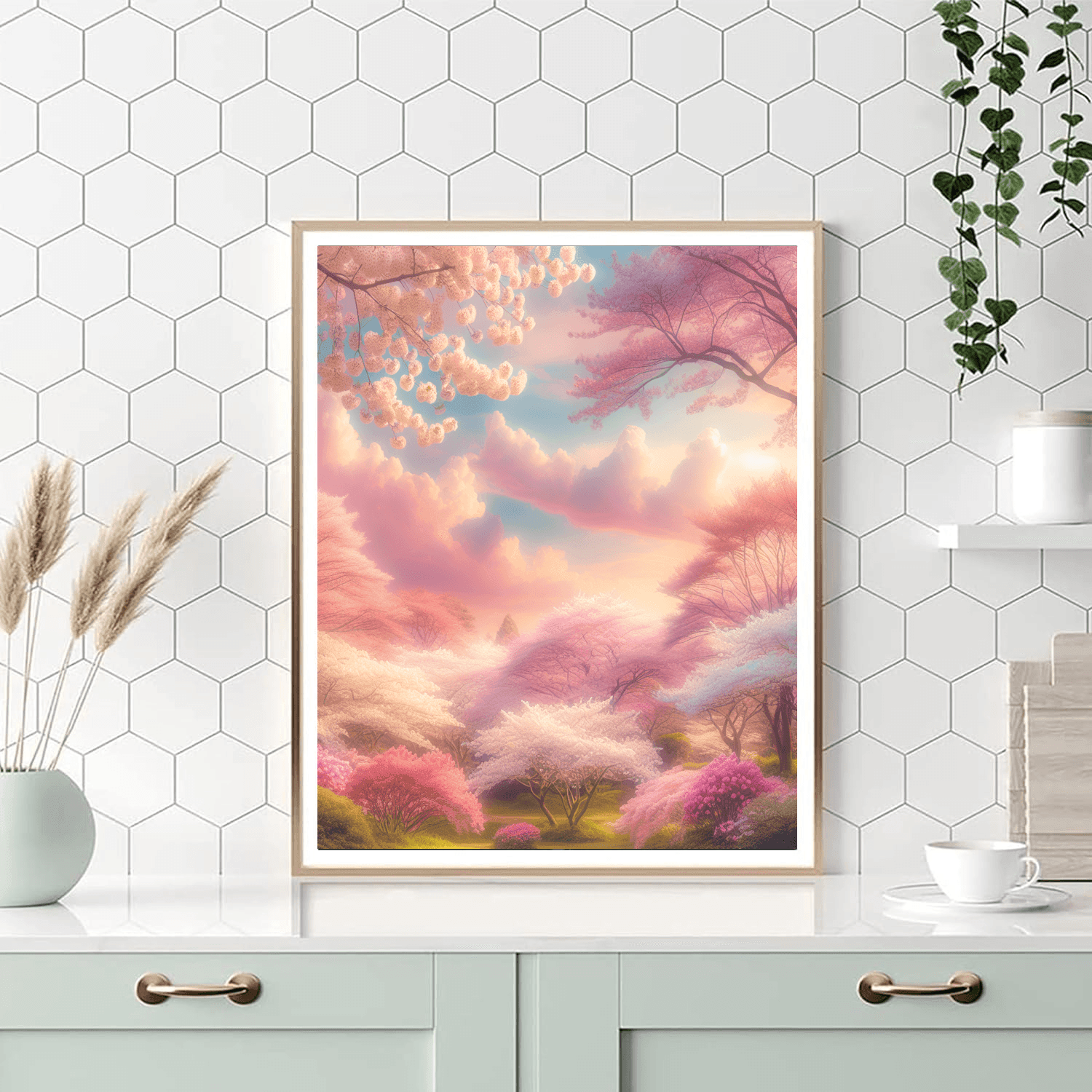 Blossoming Sakura Scene DIY Paint By Numbers