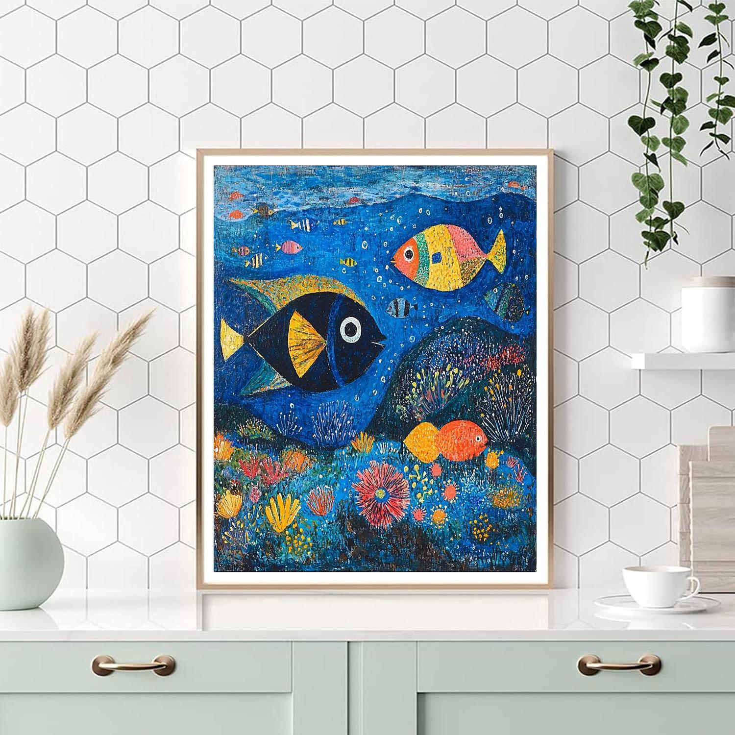 Paul Klee Inspired Oceanic Dance  Painting By Numbers Kit