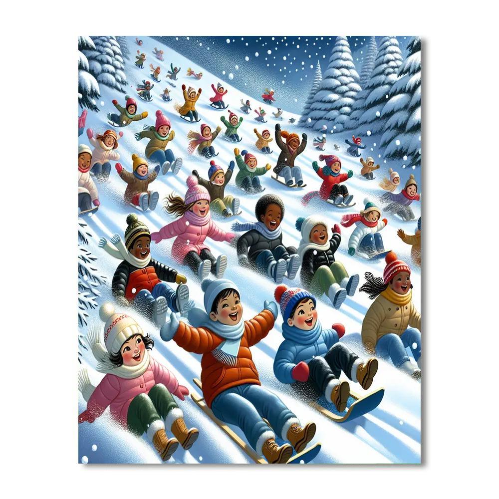 Frosty Winter Adventure Numbered Painting Kits
