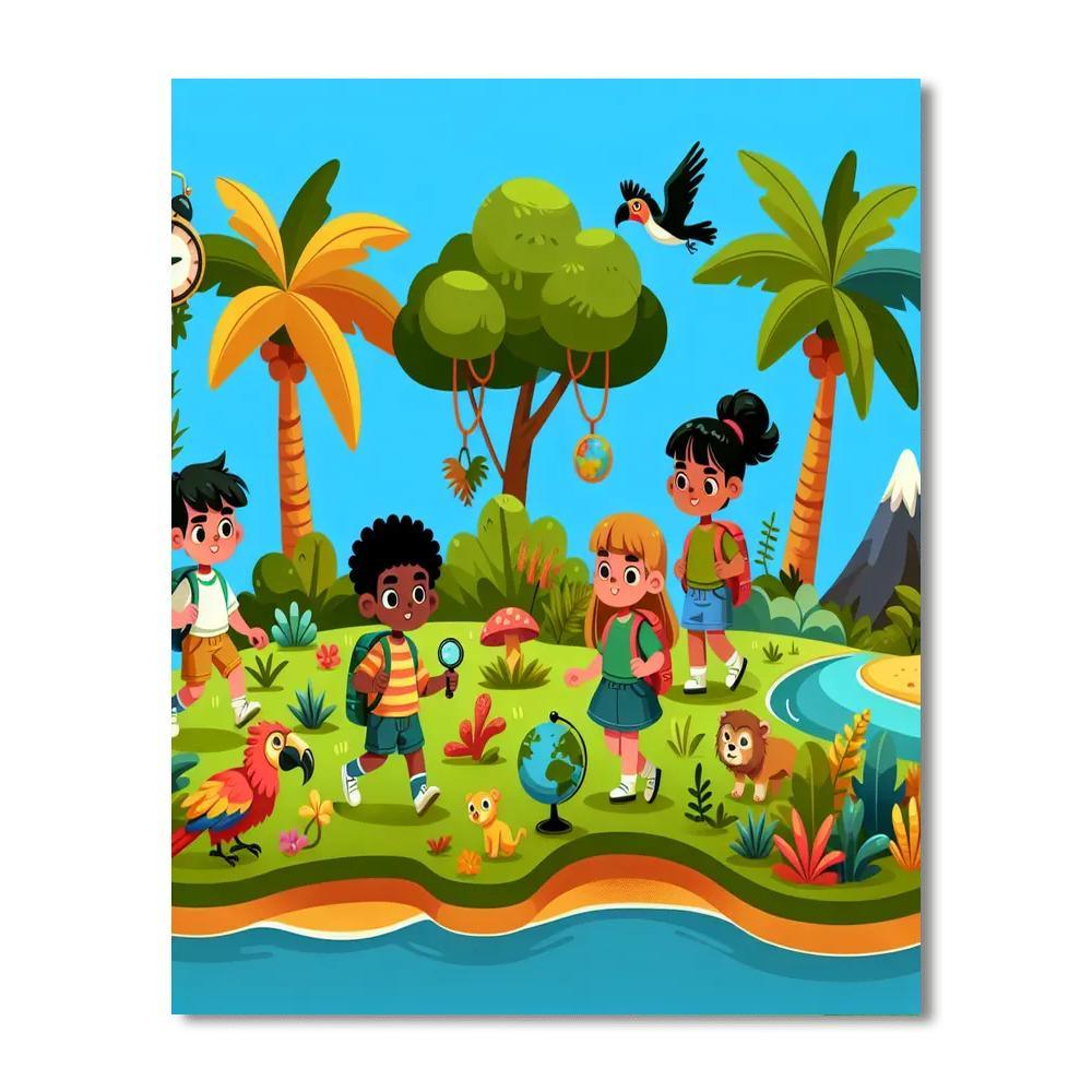 Island Discovery Adventure Paint By Numbers Art