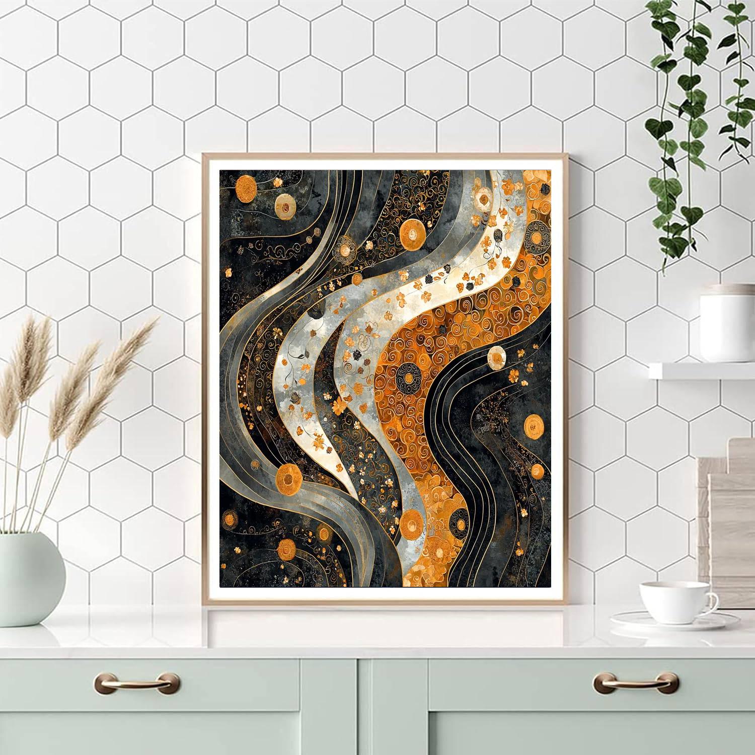 Gustav Klimt Inspired Symbolic Connection  Paint By Numbers Kits