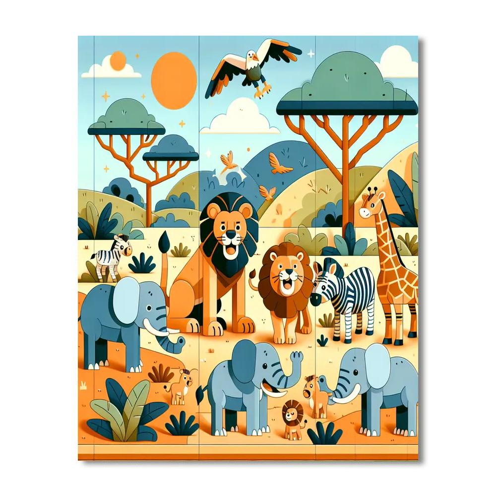 African Safari Quest Paint By Numbers