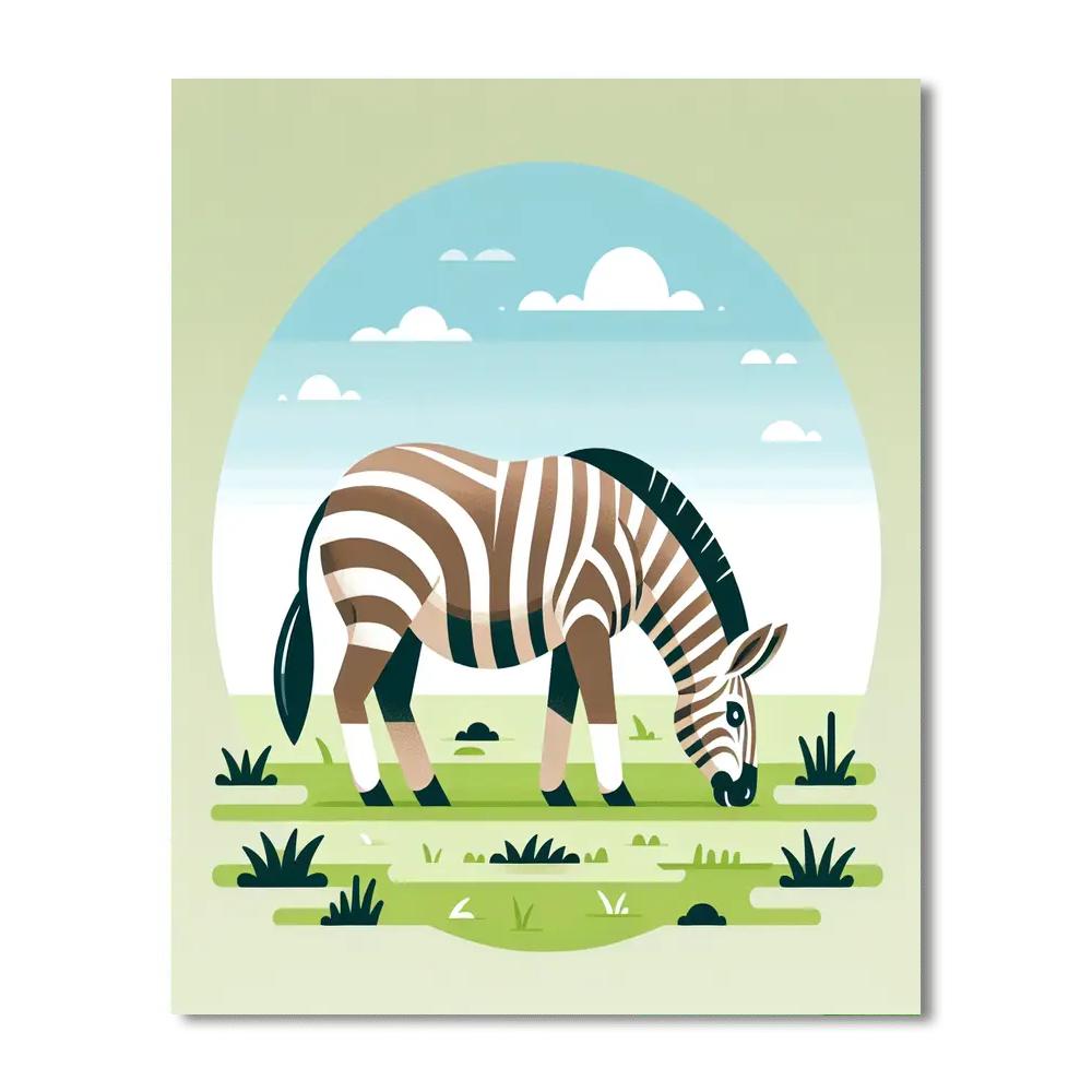 Quirky Quagga Paint By Numbers Art