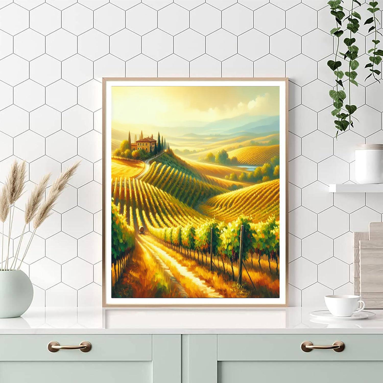 Lush Vineyards Of Tuscany Paint By Number