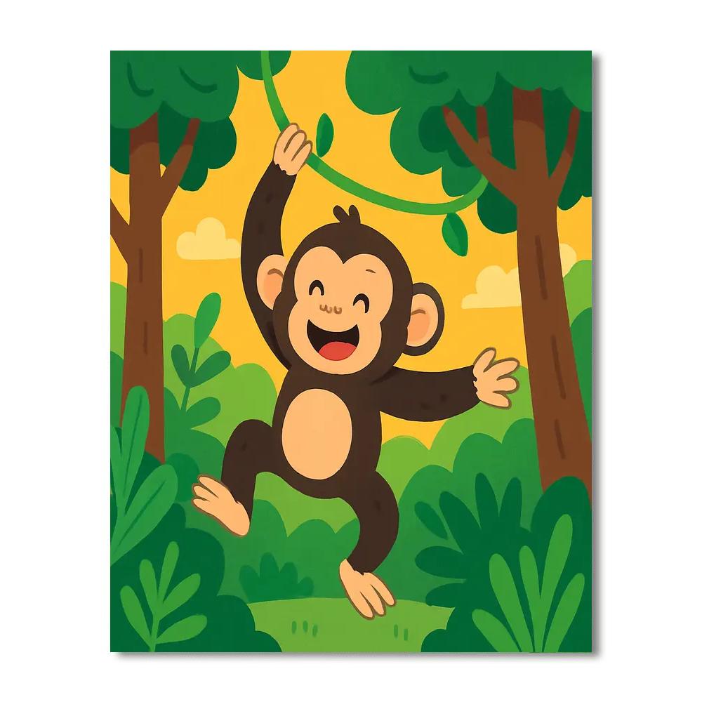 Gleeful Chimpanzee DIY Paint By Numbers