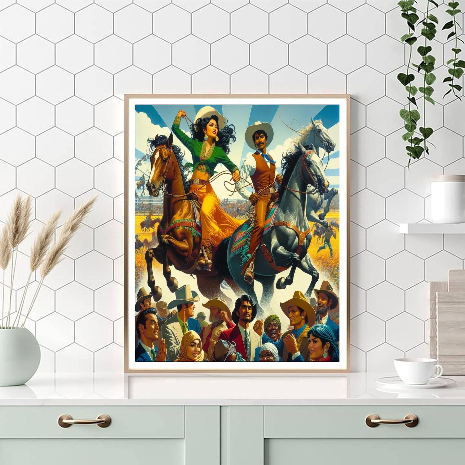 Wild West Rodeo Fun Paint By Numbers Art