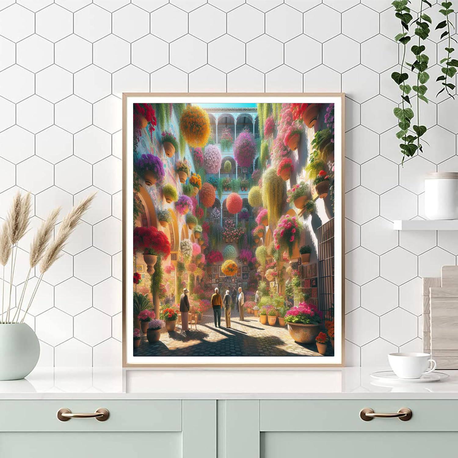 Fiesta De Los Patios - Cordoba, Spain DIY Paint By Numbers